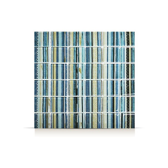 Mosaico Lineas Azul 5 30x30 | Piu
