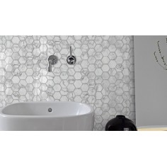 Mosaico Hexa Carrara 26x30 | Piu