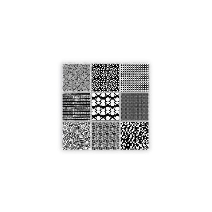 Mosaico Graphic Black 30x30 Disc| Piu