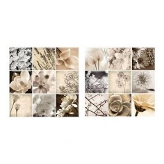 Mosaico Black Flower 30x30 Disc | Piu