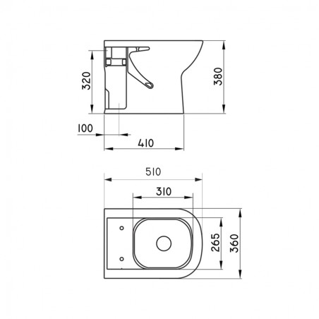 Inodoro Bari Corto 6 Litros | Ferrum