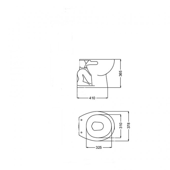 Inodoro Corto Andina Blanco | Ferrum