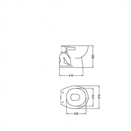 Inodoro Corto Andina Blanco | Ferrum