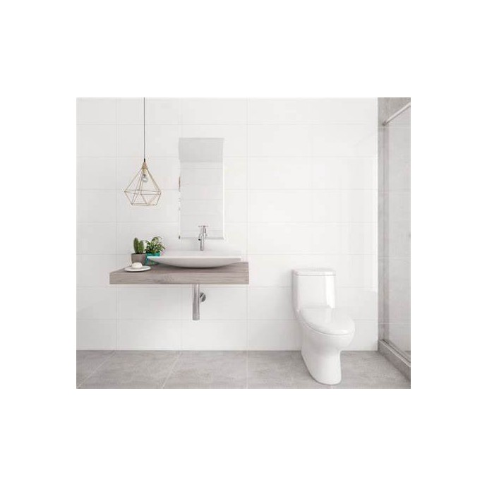Blanco Satinado 30x60cm Porcelanato Rectificado...
