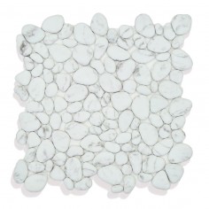 Pebble White Marble 30x30 | Mallas Misiones Deco