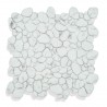 Pebble White Marble 30x30 | Mallas Misiones Deco