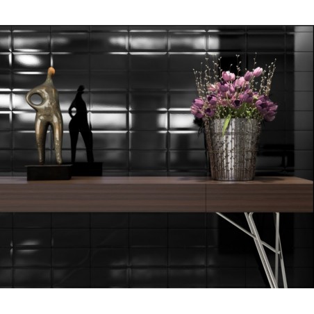 Subway 10x20 Biselado Negro Brillante 1ra. Cal. | Ceral