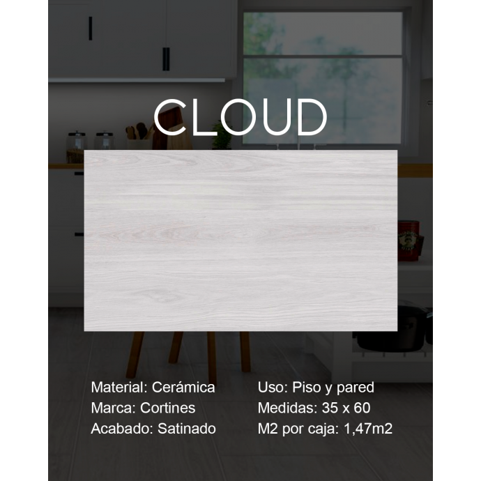Scandinavian Cloud 35x60 1ra. Calidad Cortines