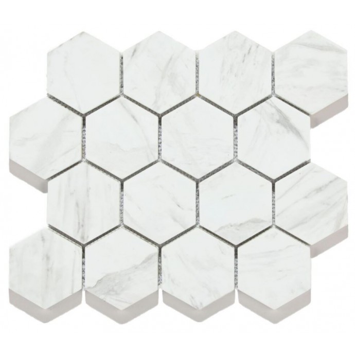 Hexaglar Ariston White 26x30 | Malla Misiones Deco