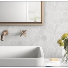 Hexaglar Ariston White 26x30 | Malla Misiones Deco 2