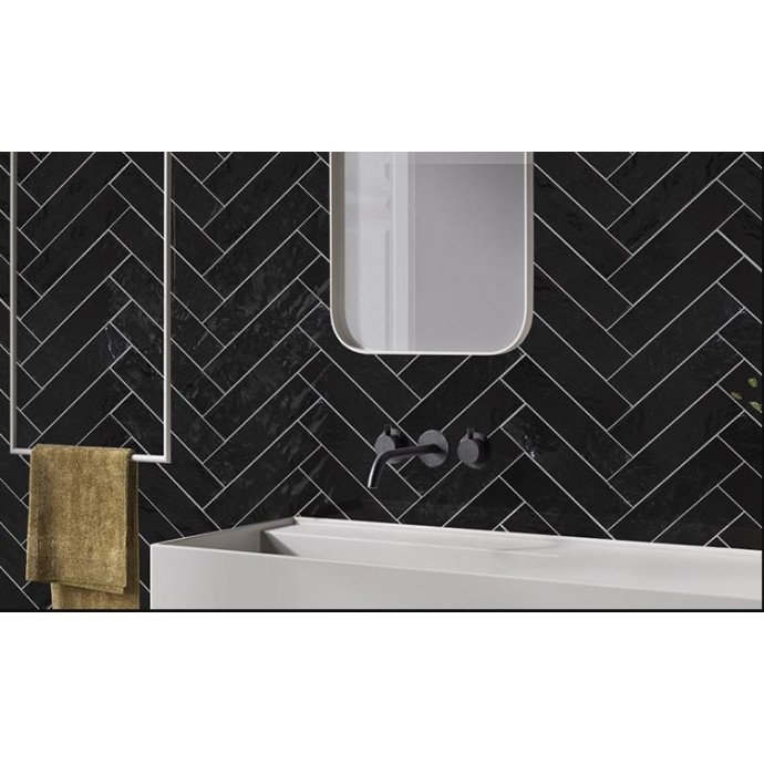 Veneto 7.6x30.7 Negro Brillante Caja x 44 Pz. -...