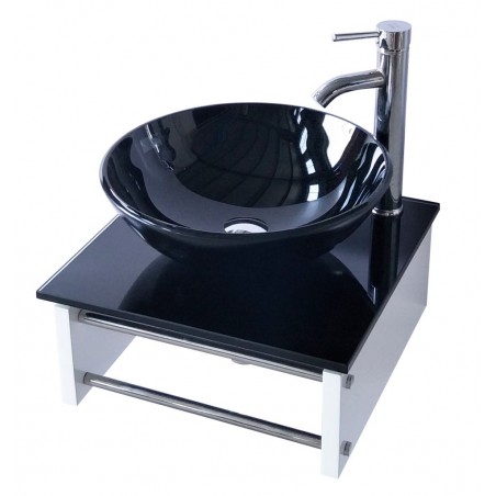 Vanitory de Colgar Bodot 46x46 Blanco Negro | Misiones Deco