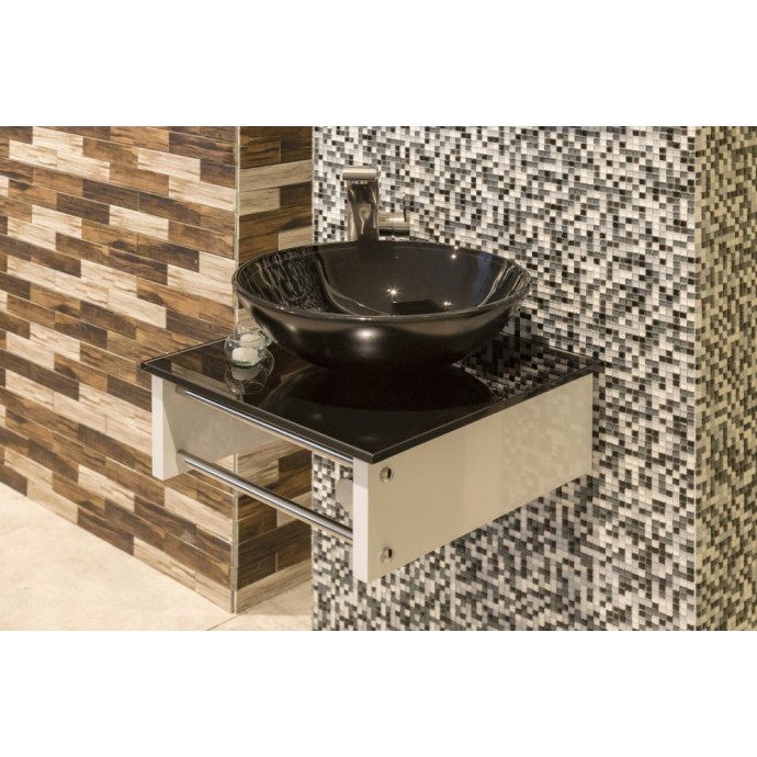 Vanitory de Colgar Bodot 46x46 Blanco Negro |...