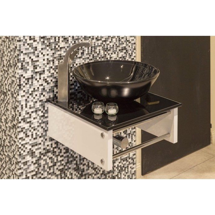 Vanitory de Colgar Bodot 46x46 Blanco Negro |...