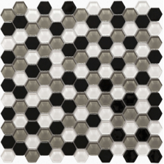 Hexa Vetro Grey 30x30 - Misiones Deco