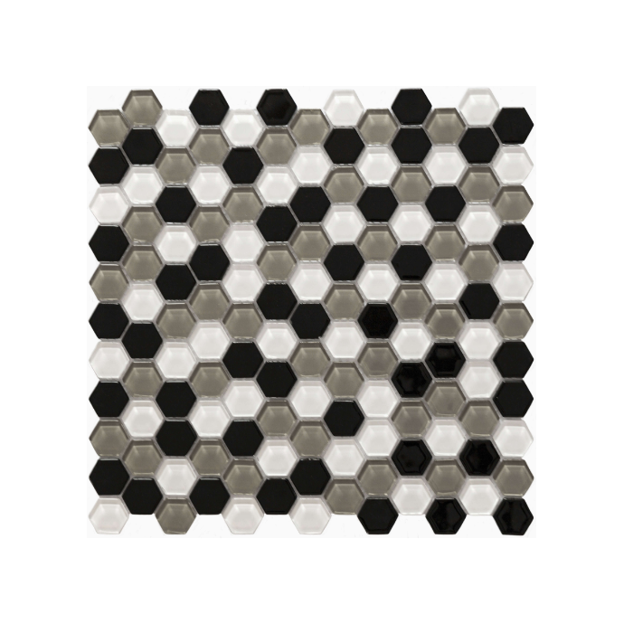 Hexa Vetro Grey 30x30 - Misiones Deco