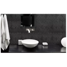 Mosaico Hexa Negro 26x30 Disc - Piu 2