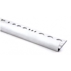 Guardacanto 12mm Aluminio Cromado Mate - Moldumet