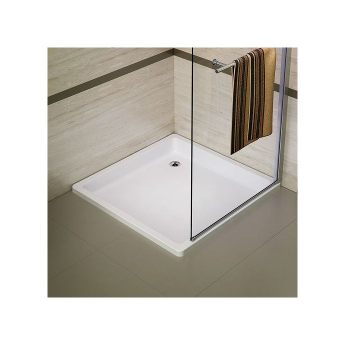 Receptáculo Caud.80x80x6,5Cm Acrilico Niza-Khios | Ferrum