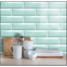 Biselado 8.5x30 - Agua Marina Brillante - Caja x 39 Pz.|... 2