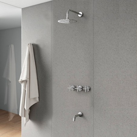 Ducha Con Transferencia Sun Cruz Cromo | Hidromet