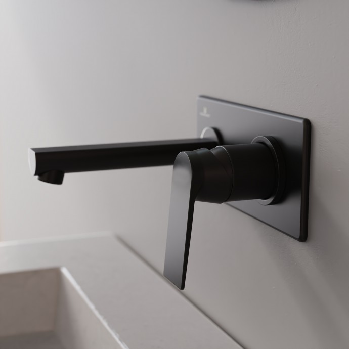 Lavatorio Monocomando de Pared Raptor Black |...