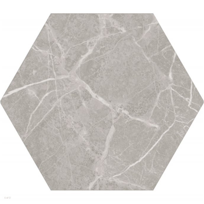 Hexagonal 17x19.5 Grey Athens (Caja x 1 m2) Céramica | Misiones Deco