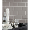 Beveled Subway 7.5x15 Grey (Caja x 88 Pz.) Ceramica | Misiones Deco