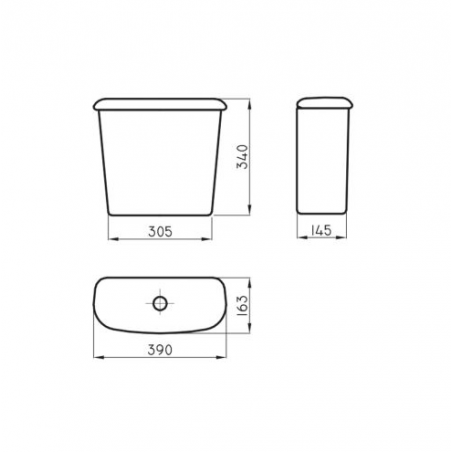 Deposito de Apoyar Andina Descarga Dual Blanco 4,5Lts| Ferrum