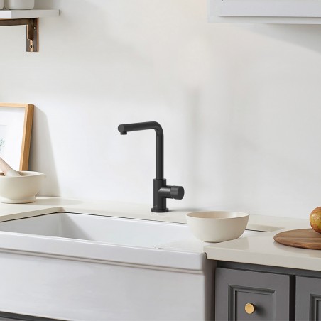 Lavatorio de Cocina Monocomando Texture Recto Black | Hidromet