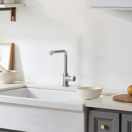 Lavatorio de Cocina Monocomando Texture Recto Cromo | Hidromet