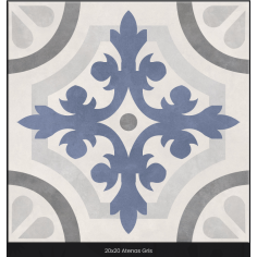 Atenas 20x20 - Gris Mate - Caja x 25 Pz.| Colores Solidos