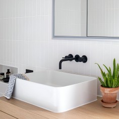 Subway Flat Brick Bianco Mlate 5x21.5 cm - Caja x 96 Pz....