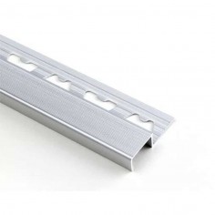 Nariz de Escalón Omega 20x11.5mm Aluminio Plateado Mate...