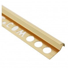 Guardacanto 9mm Aluminio Dorado Brillante - Moldumet