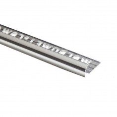 Guardacanto 9mm Shine Aluminio Cromo Brillante - Moldumet