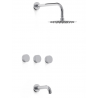 Ducha Con Transferencia Texture Cromo | Hidromet